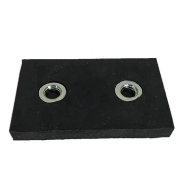 Custom Rubber POT Coated Neodymium Rectangular Magnets Nrog Ob Qhov